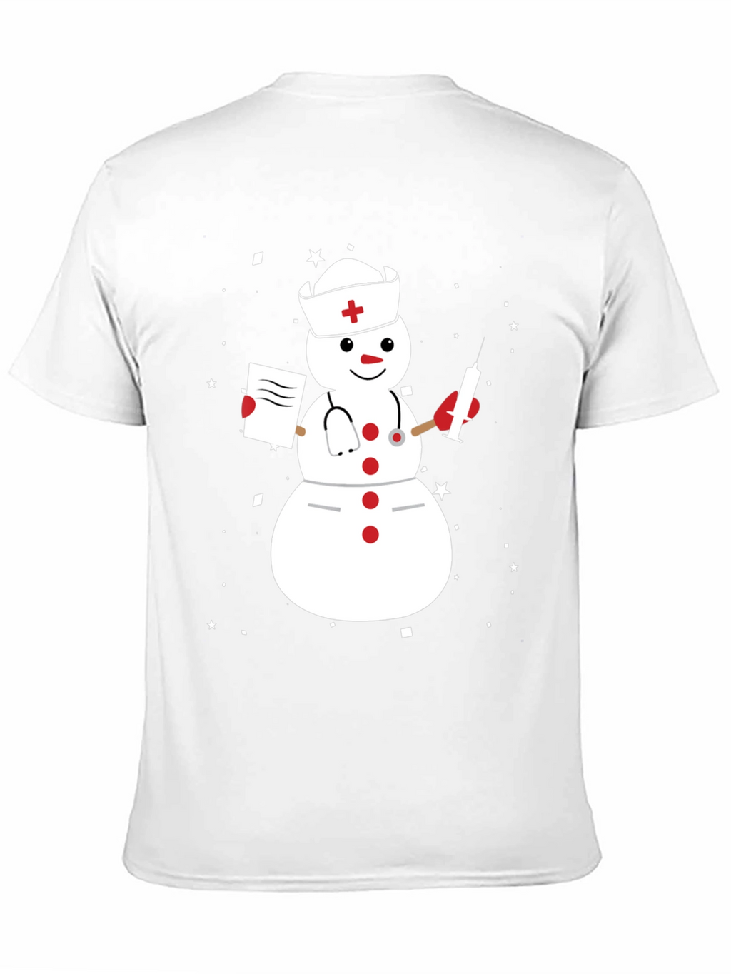 Nurse Snowman Graphic T-Shirt