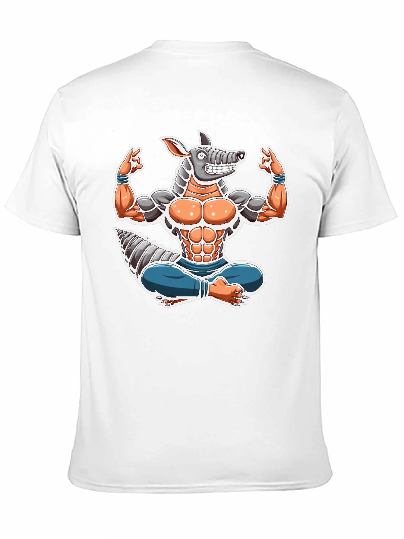 Armadillo Yoga Graphic Tee - Black Cotton T-Shirt