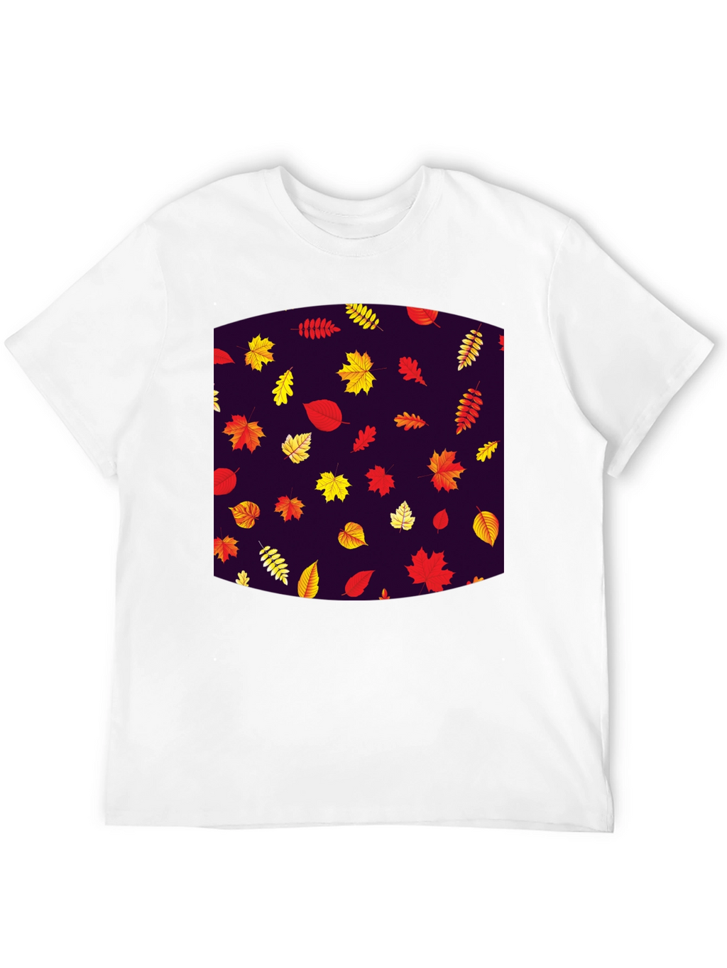 Autumn Leaves Pattern T-Shirt - Stylish Fall Fashion