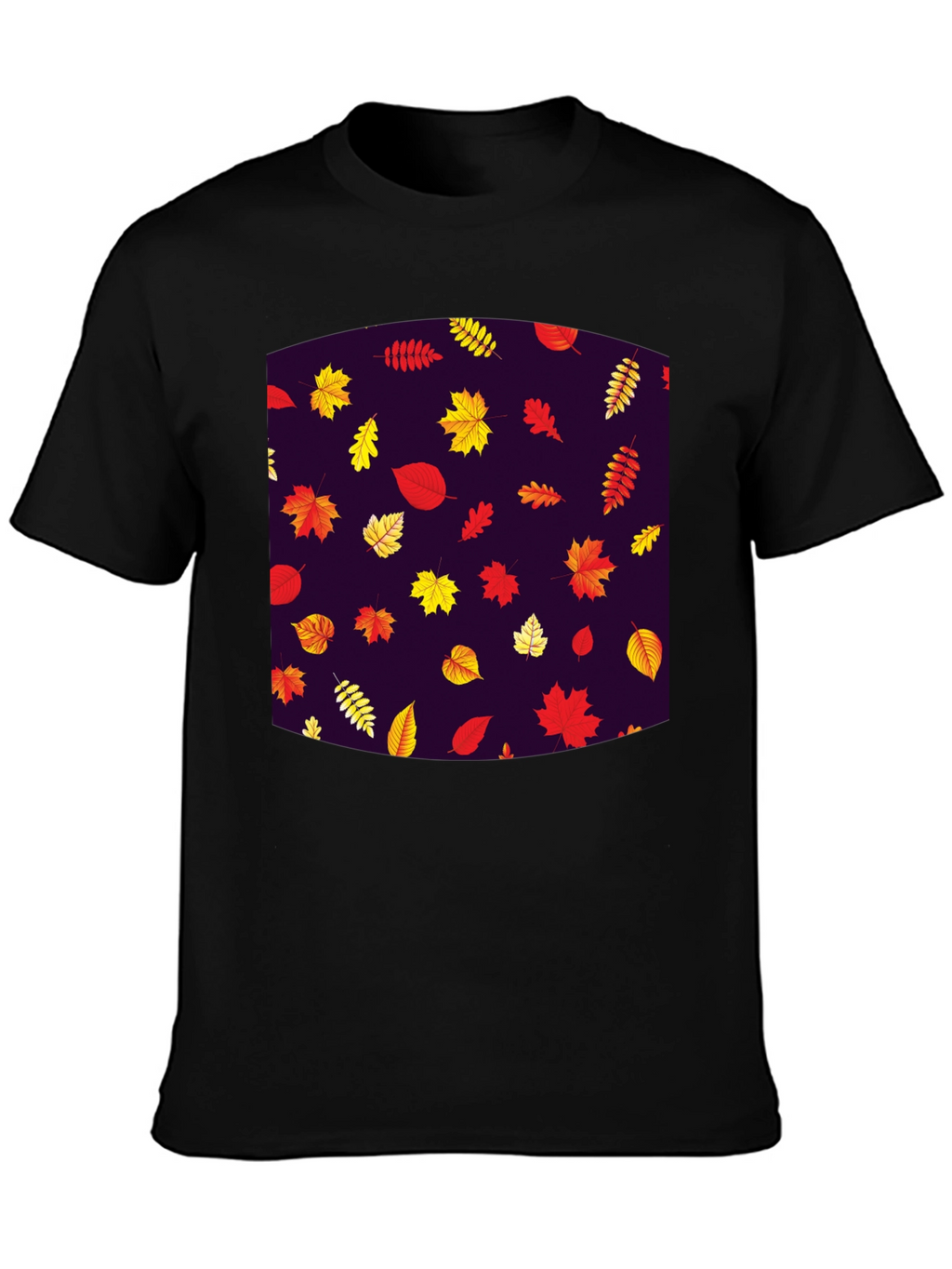 Autumn Leaves Pattern T-Shirt - Stylish Fall Fashion