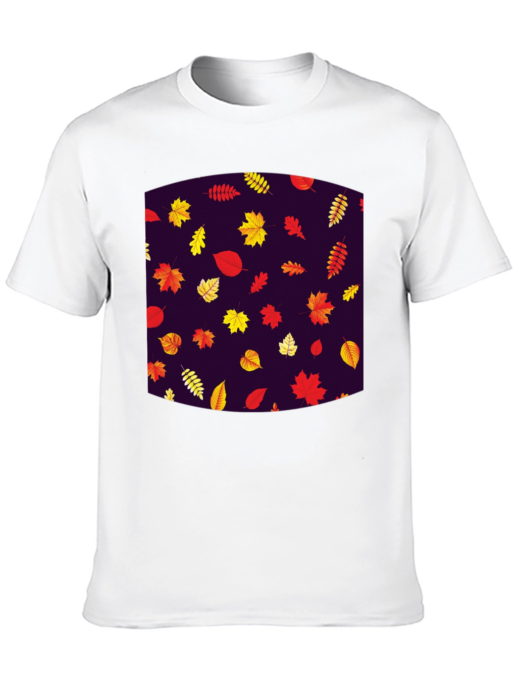 Autumn Leaves Pattern T-Shirt - Stylish Fall Fashion