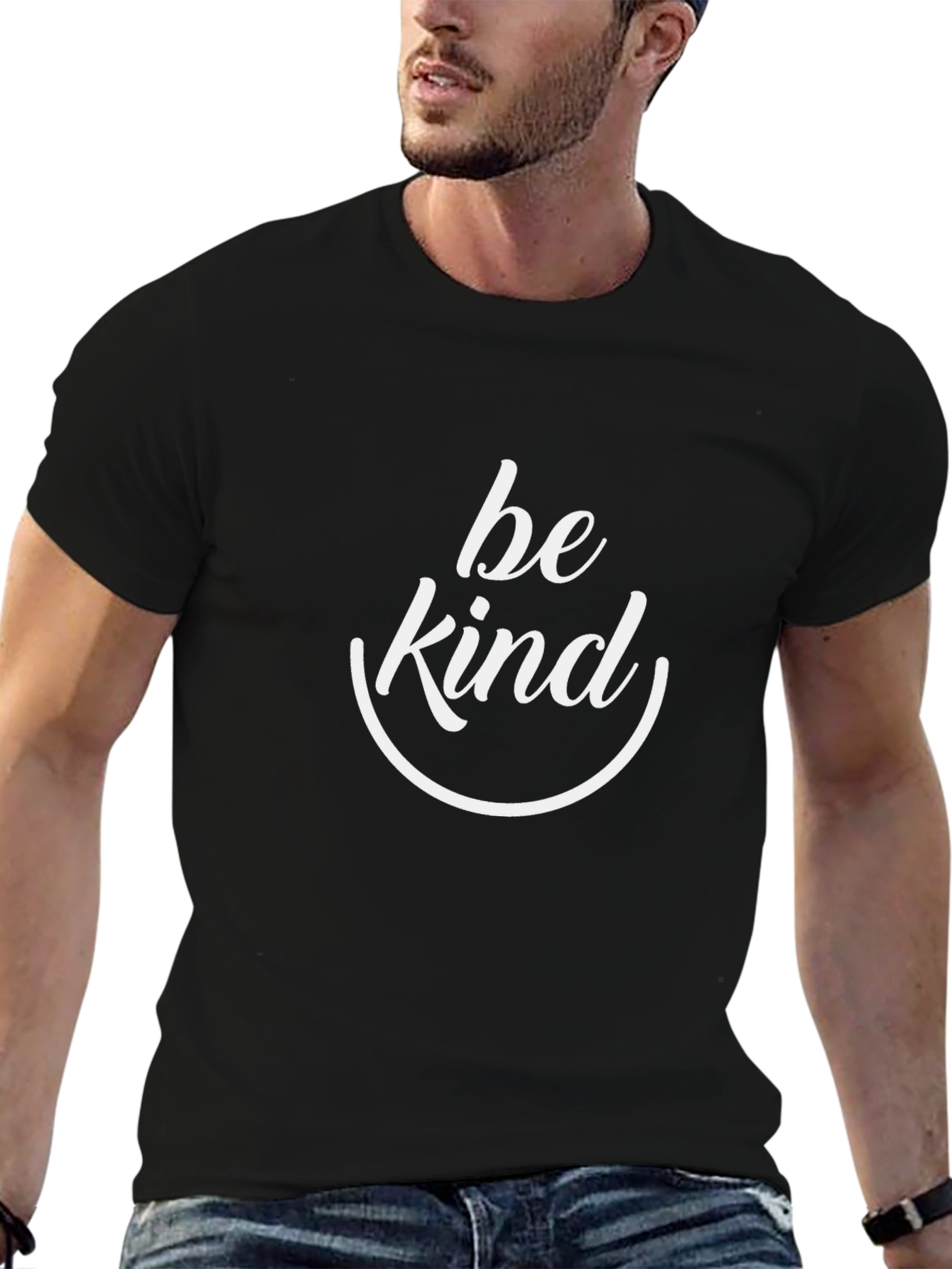 Be Kind Graphic Tee - Black Cotton T-Shirt