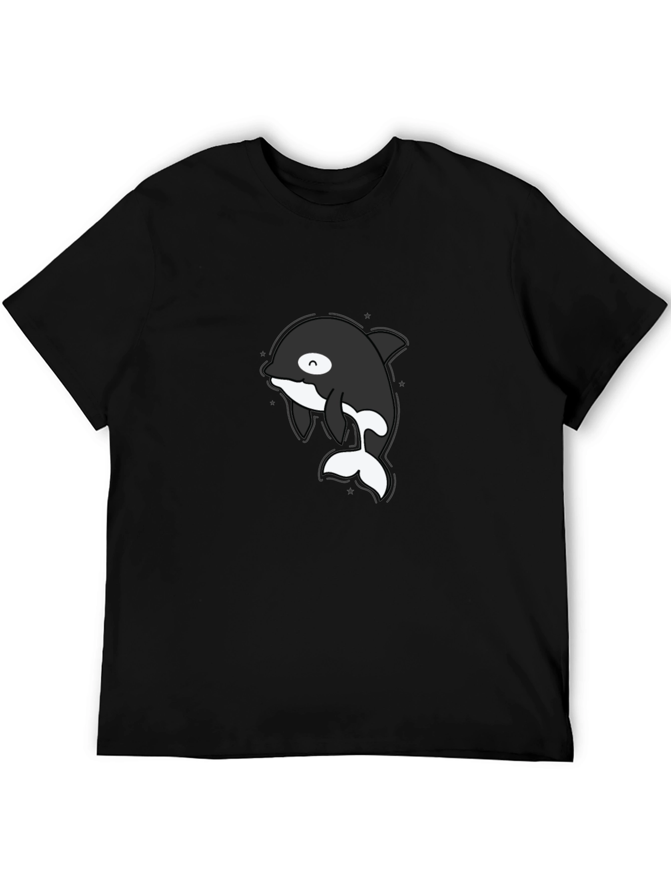 Cute Orca T-Shirt - Black Cotton Tee