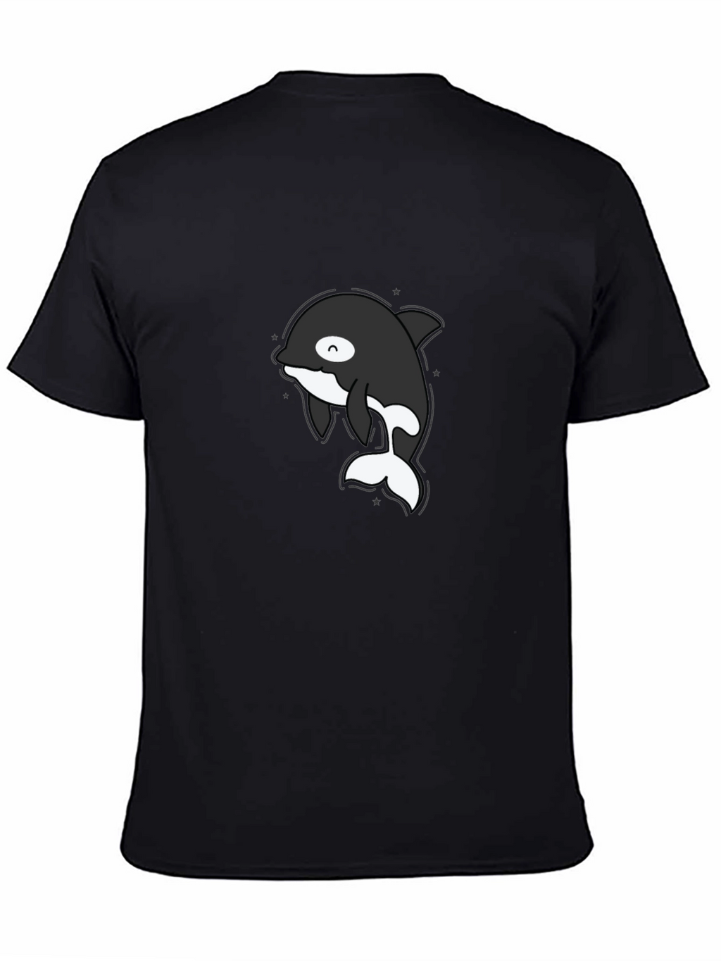 Cute Orca T-Shirt - Black Cotton Tee
