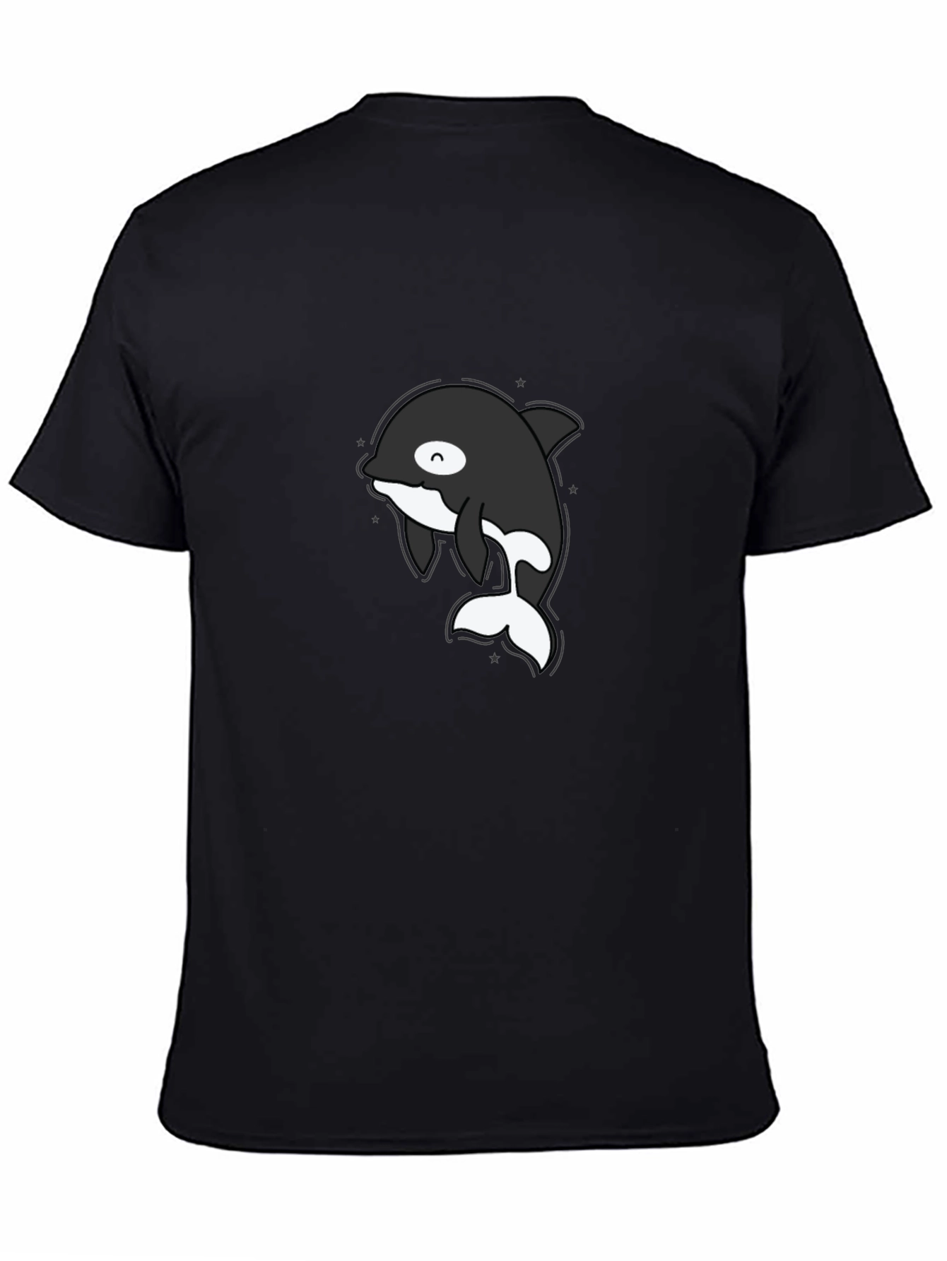 Cute Orca T-Shirt - Black Cotton Tee