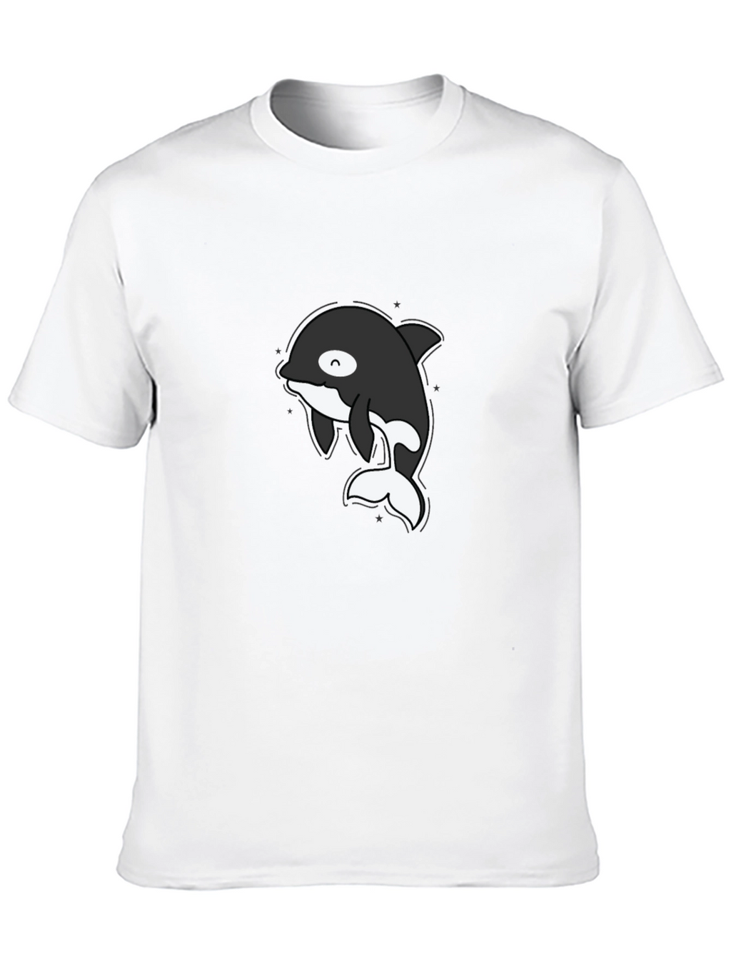 Cute Orca T-Shirt - Black Cotton Tee