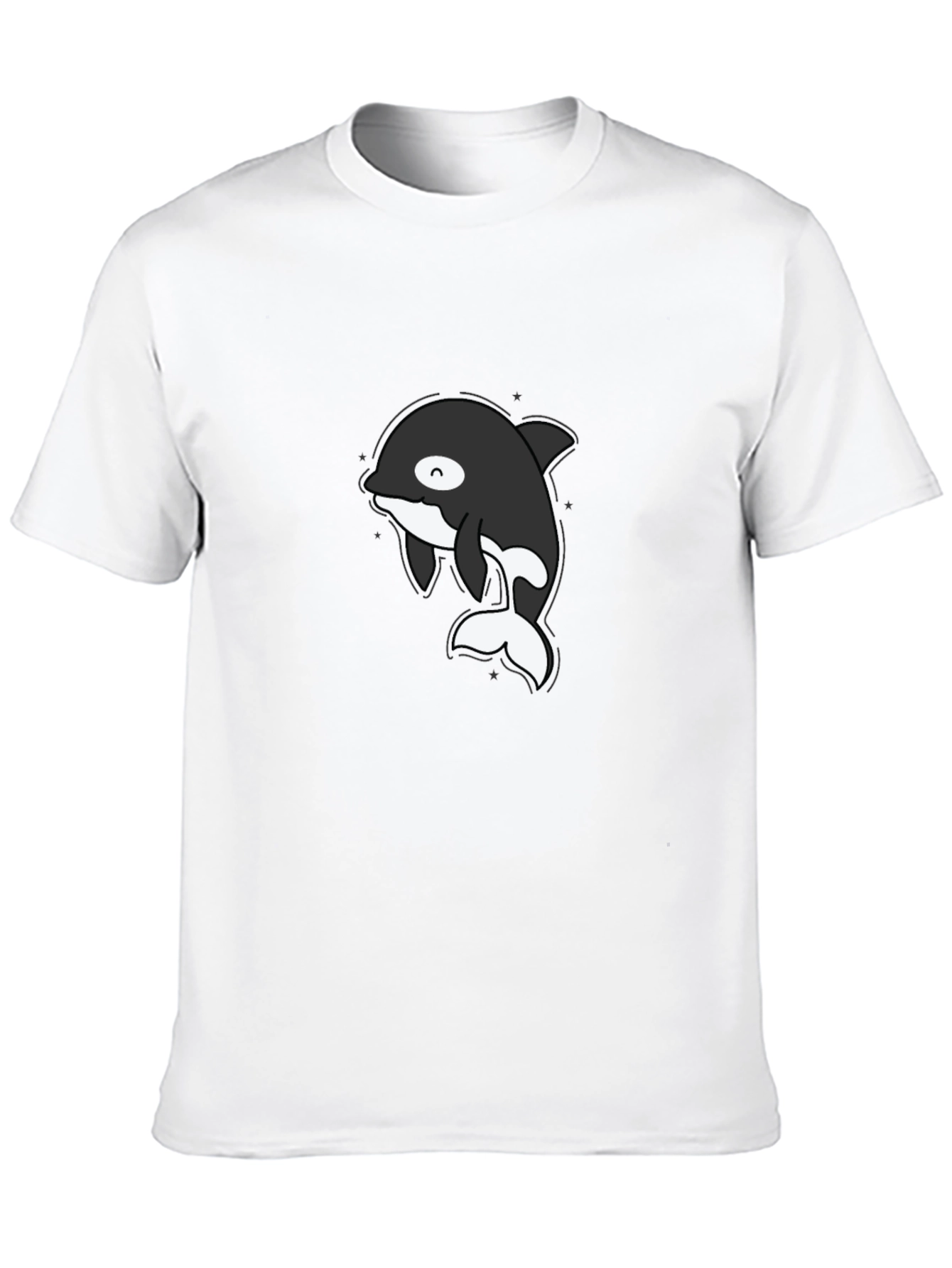 Cute Orca T-Shirt - Black Cotton Tee
