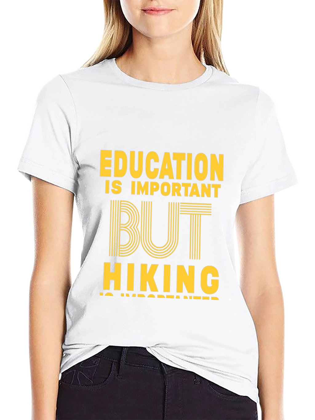 Education vs Hiking Graphic Tee