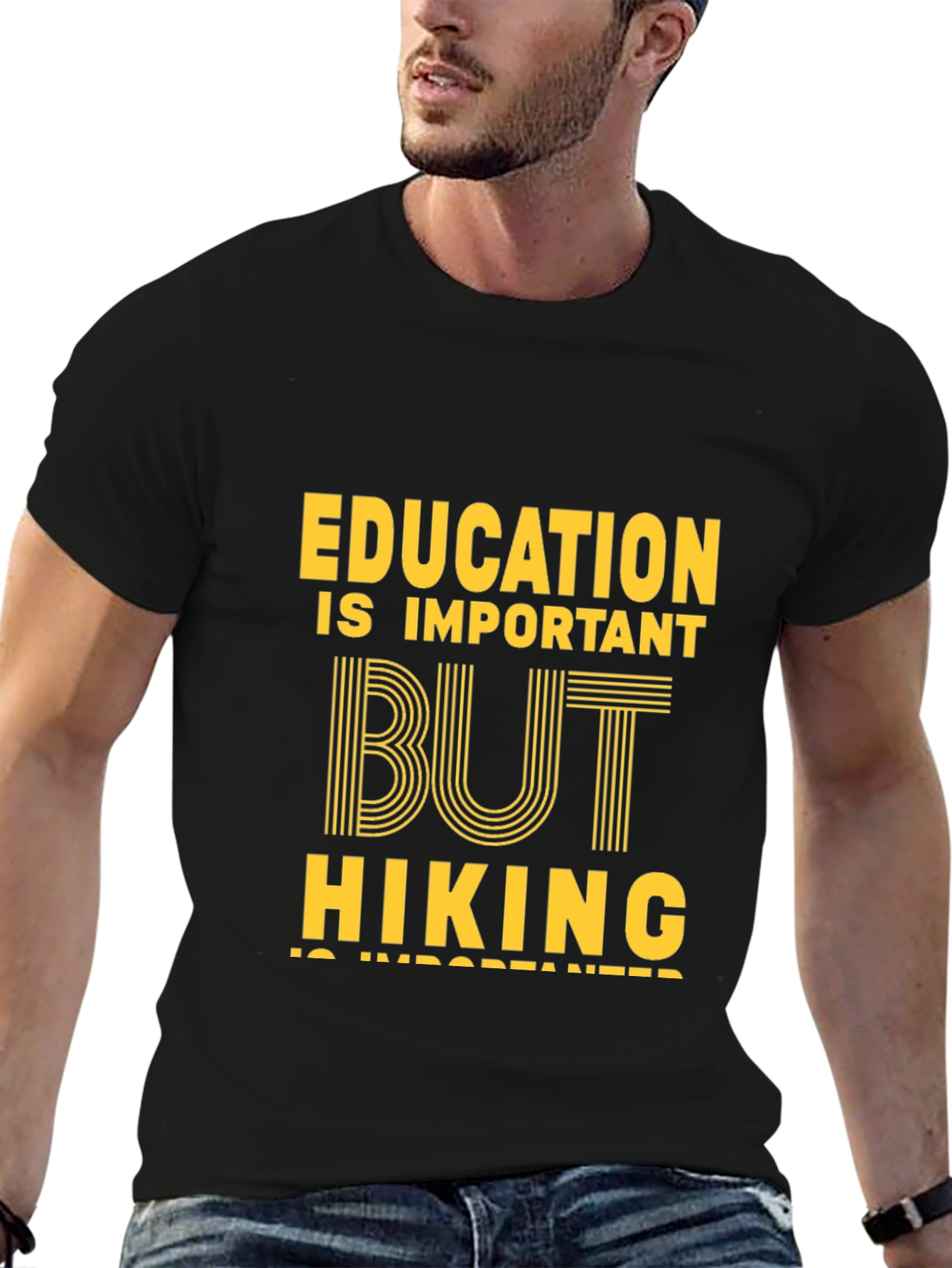 Education vs Hiking Graphic Tee