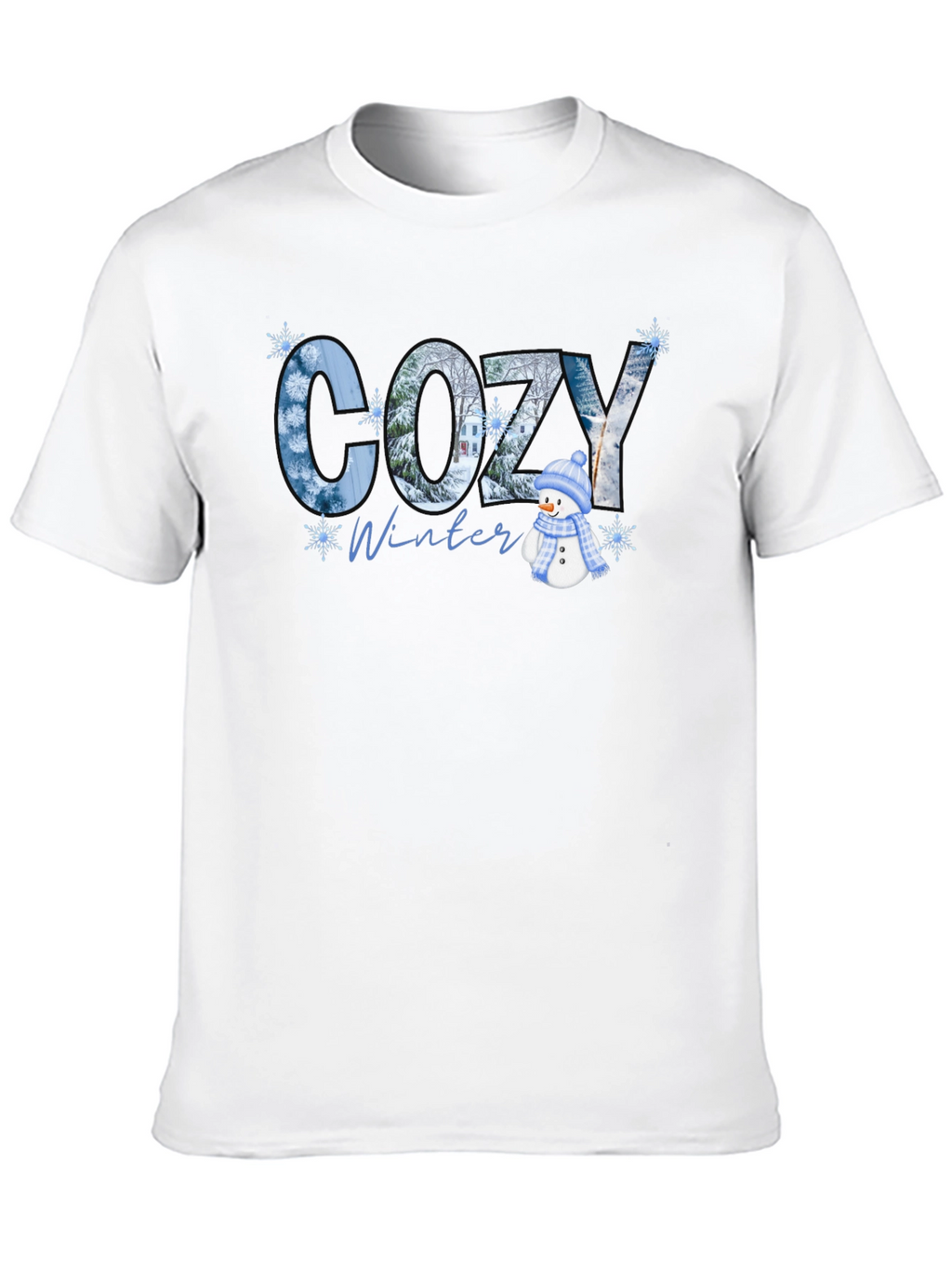 Cozy Winter Black T-Shirt