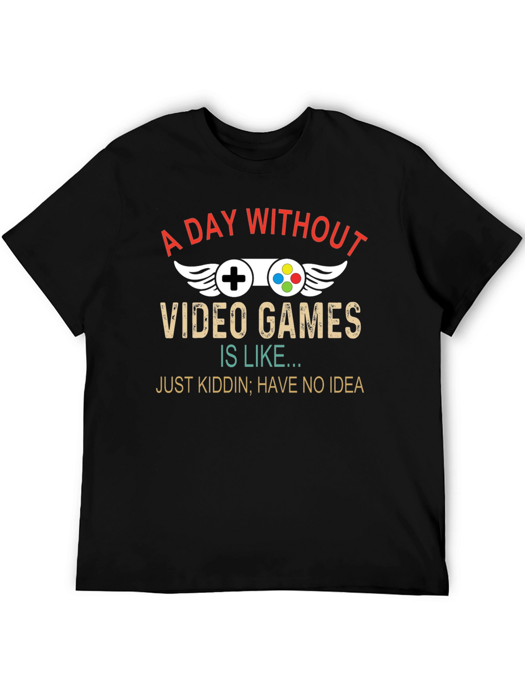 A Day Without Video Games Mens Black T-Shirt
