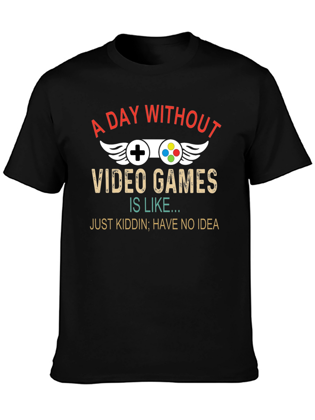 A Day Without Video Games Mens Black T-Shirt