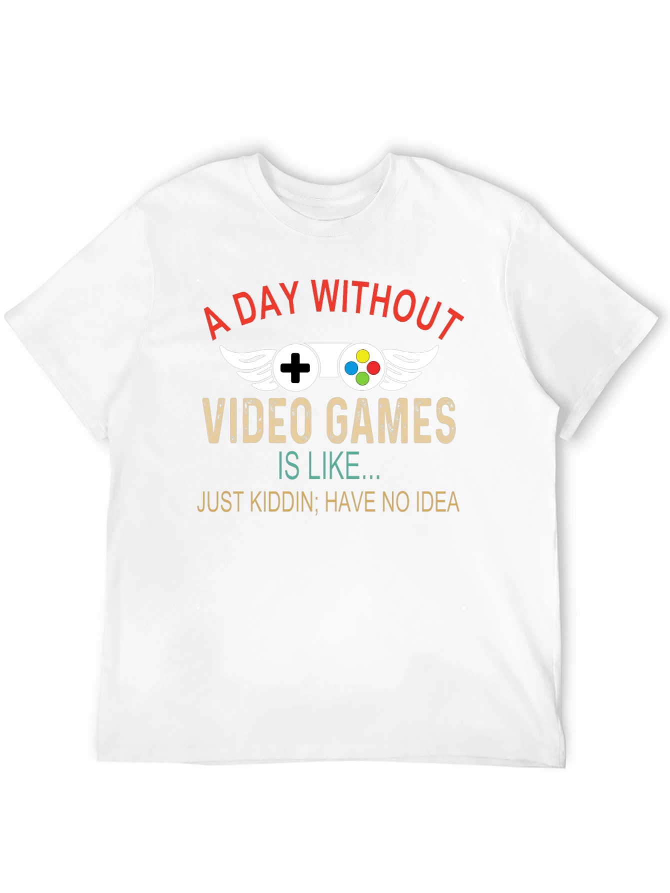 A Day Without Video Games Mens Black T-Shirt
