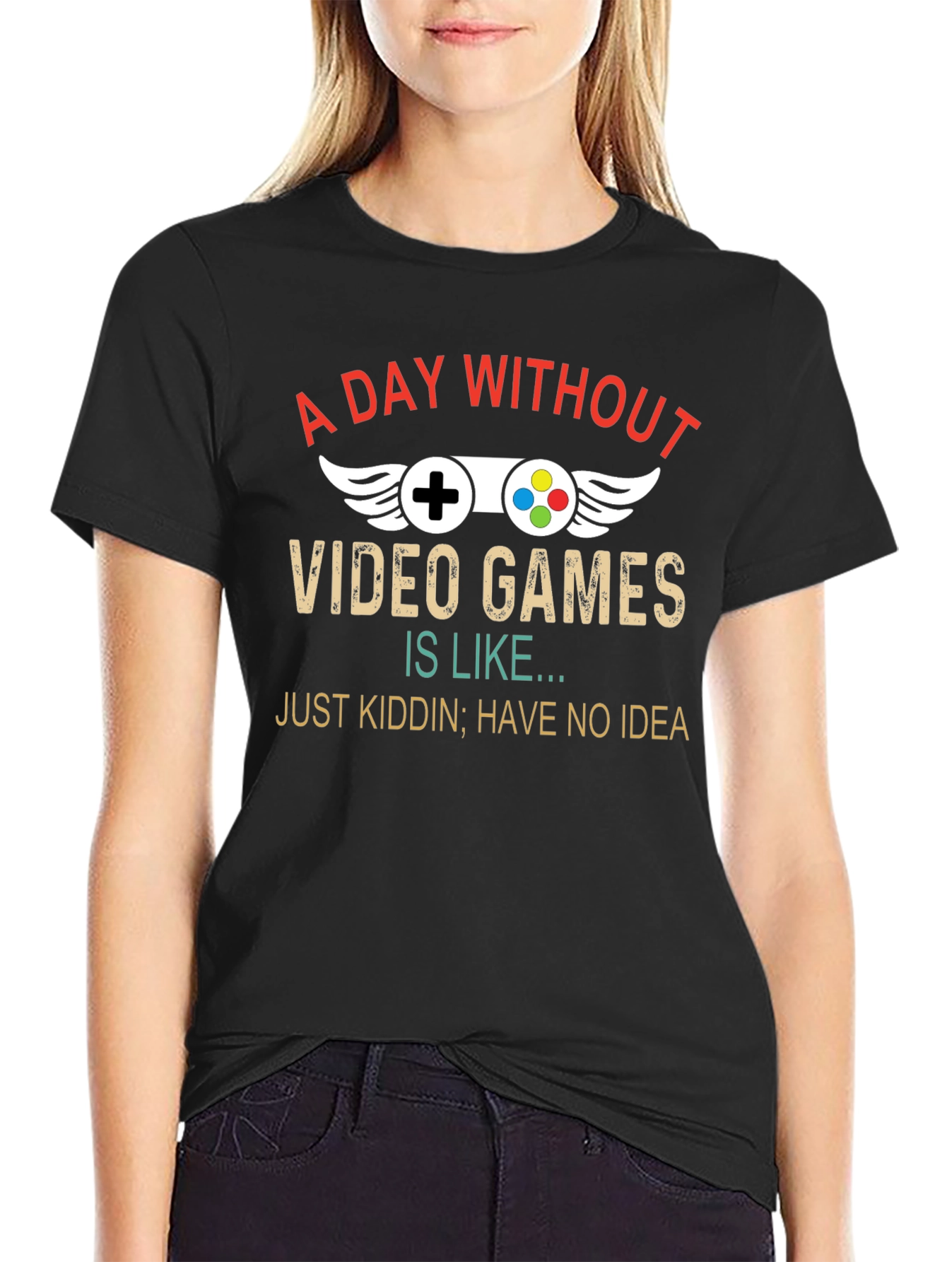 A Day Without Video Games Mens Black T-Shirt