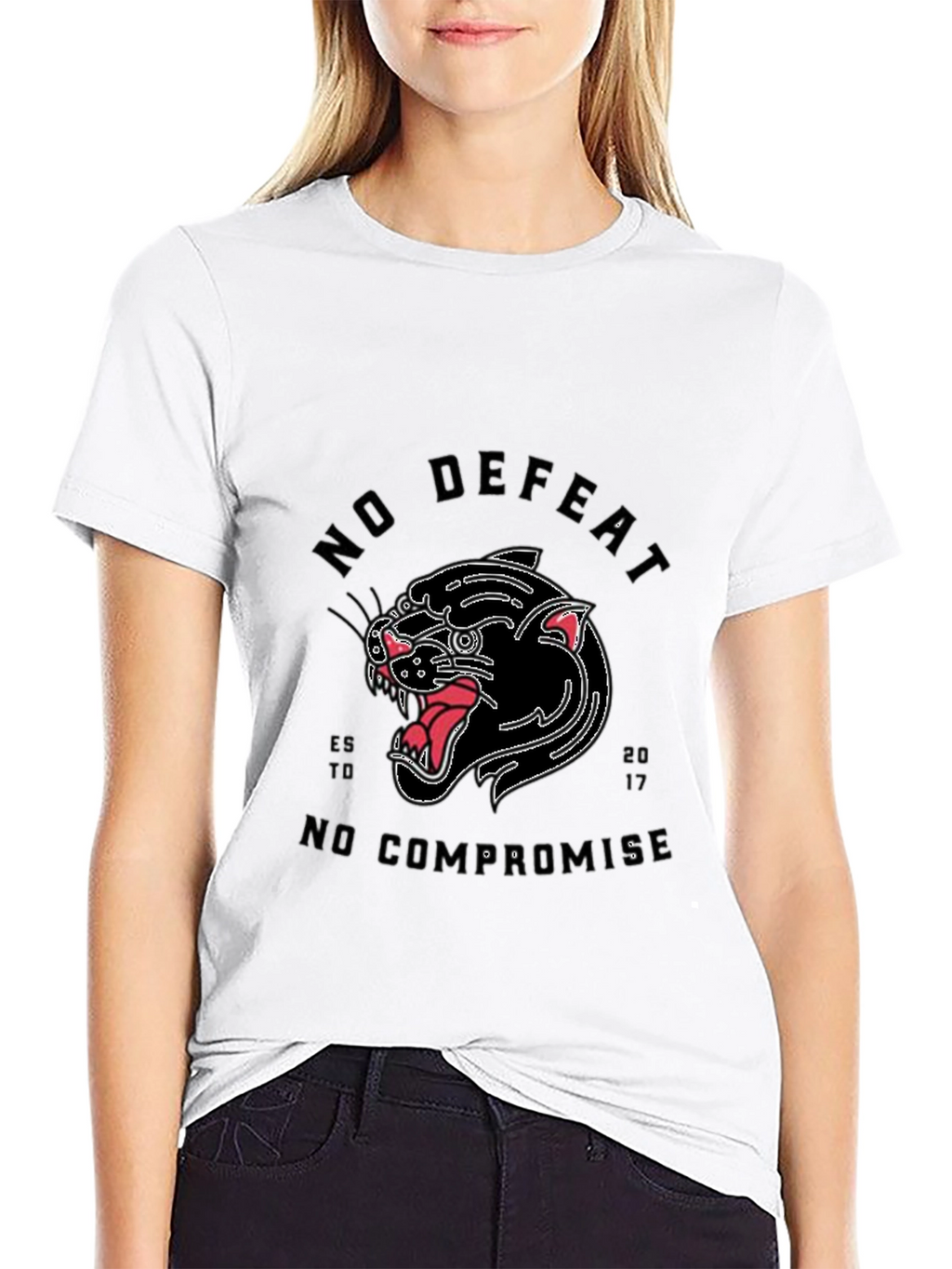 No Defeat Black Panther Graphic Tee