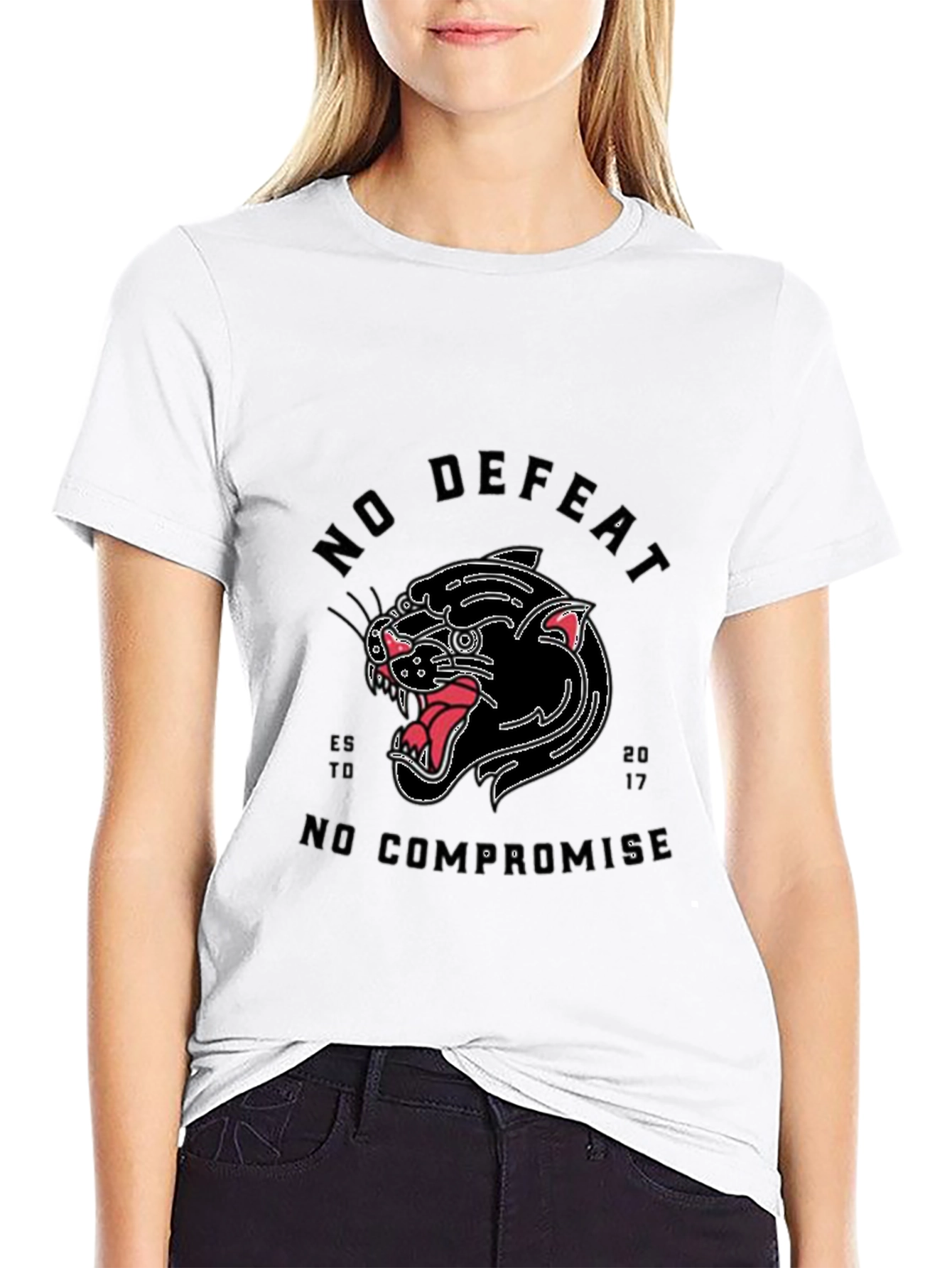 No Defeat Black Panther Graphic Tee