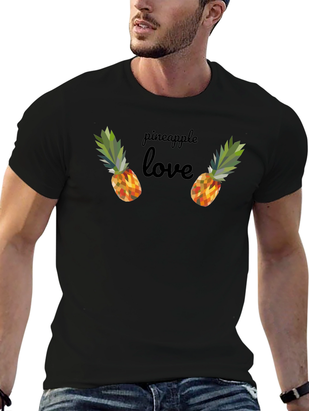 Pineapple Love Graphic Tee - Fun Trendy Casual T-Shirt