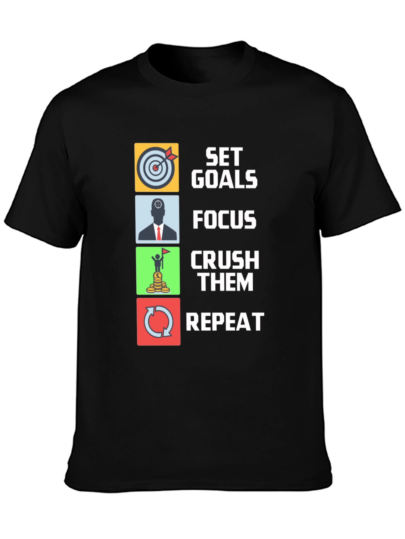 Set Goals Graphic Tee - Focus Crush Repeat