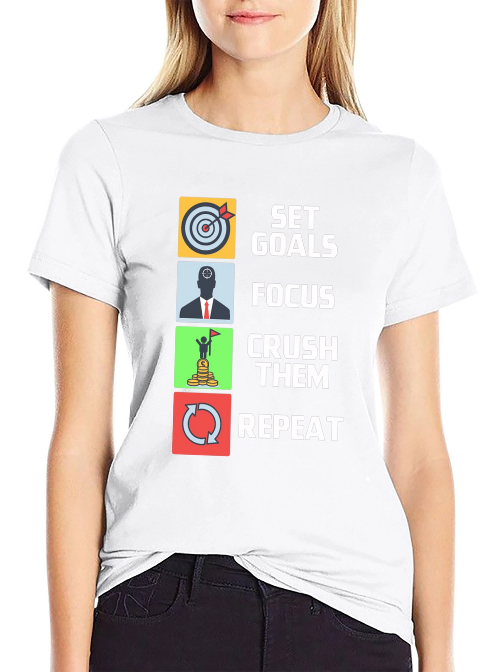 Set Goals Graphic Tee - Focus Crush Repeat