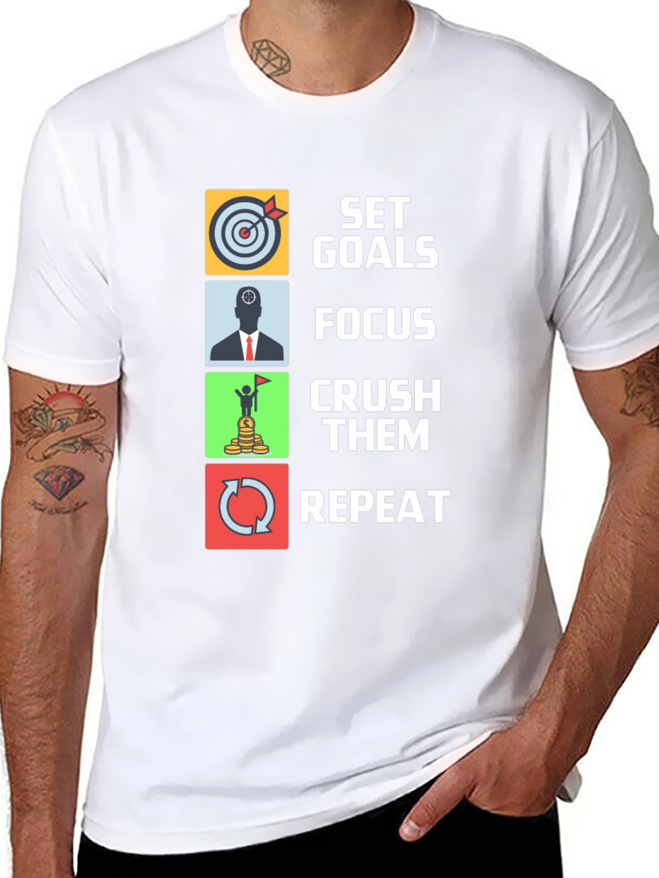 Set Goals Graphic Tee - Focus Crush Repeat