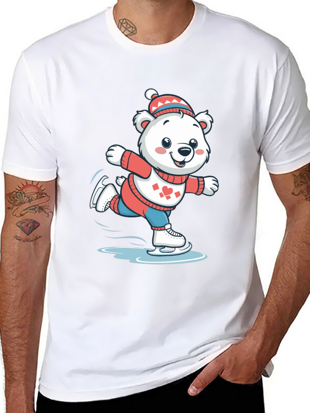 Ice Skating Bear T-Shirt