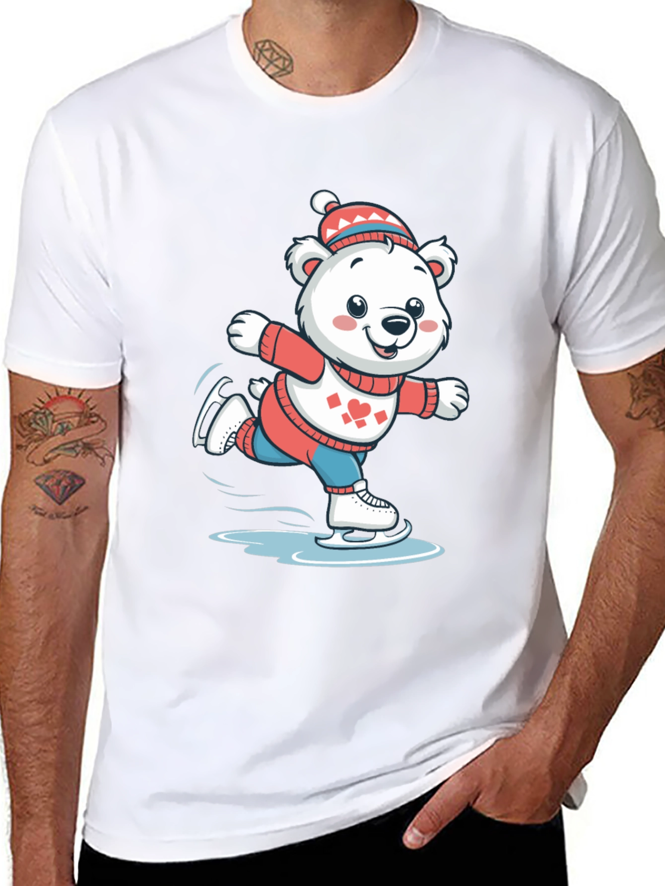 Ice Skating Bear T-Shirt
