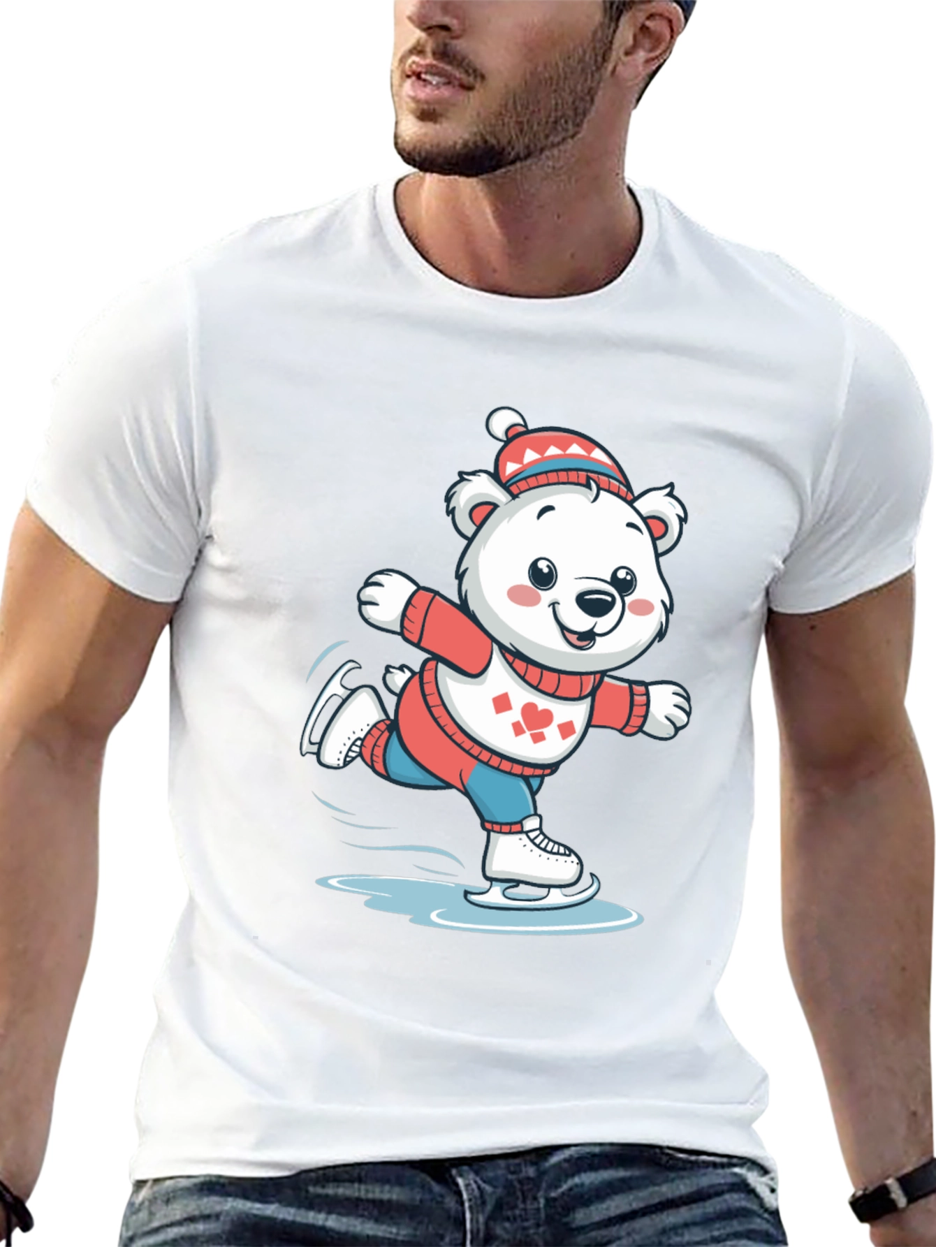 Ice Skating Bear T-Shirt