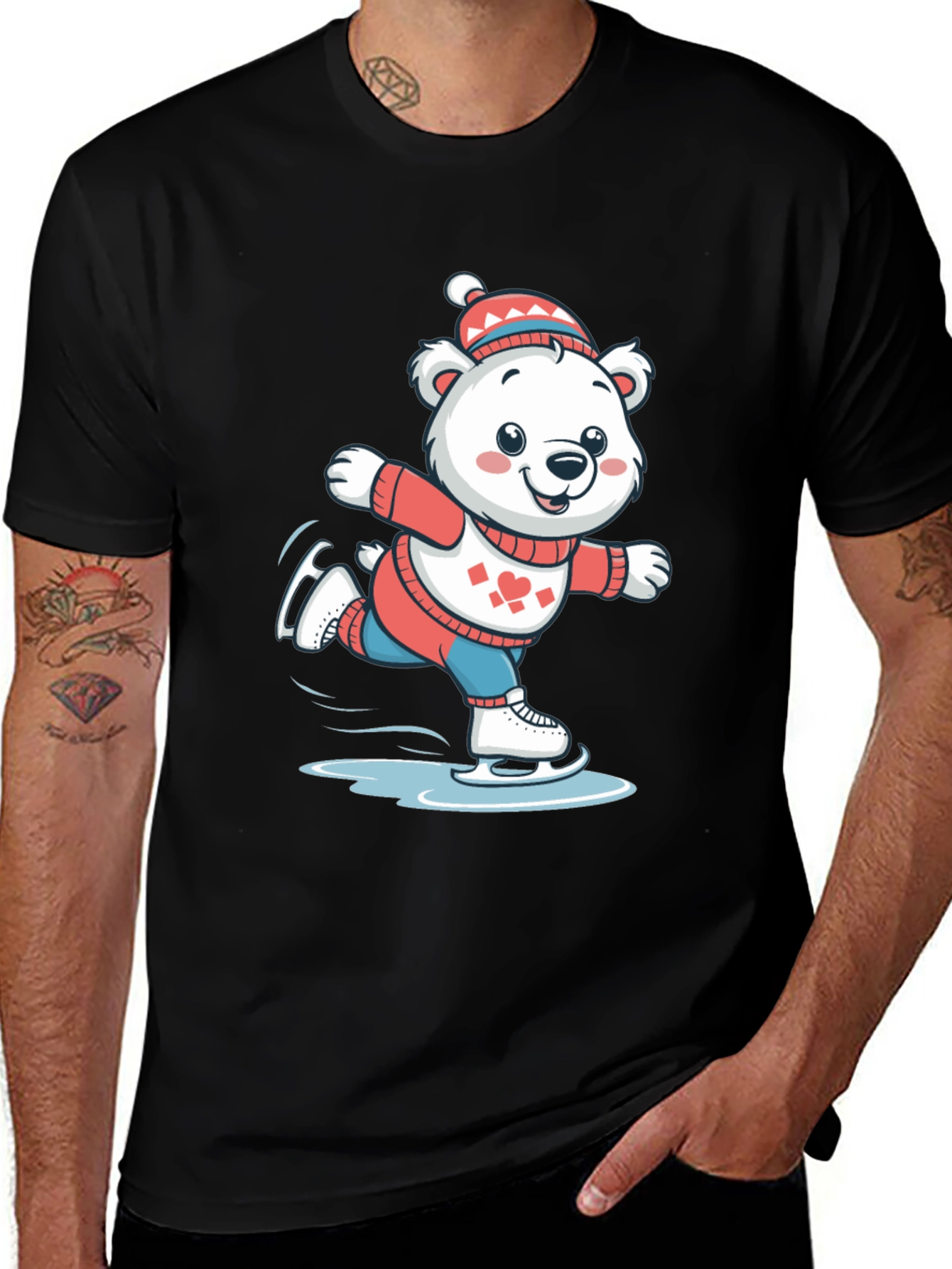 Ice Skating Bear T-Shirt