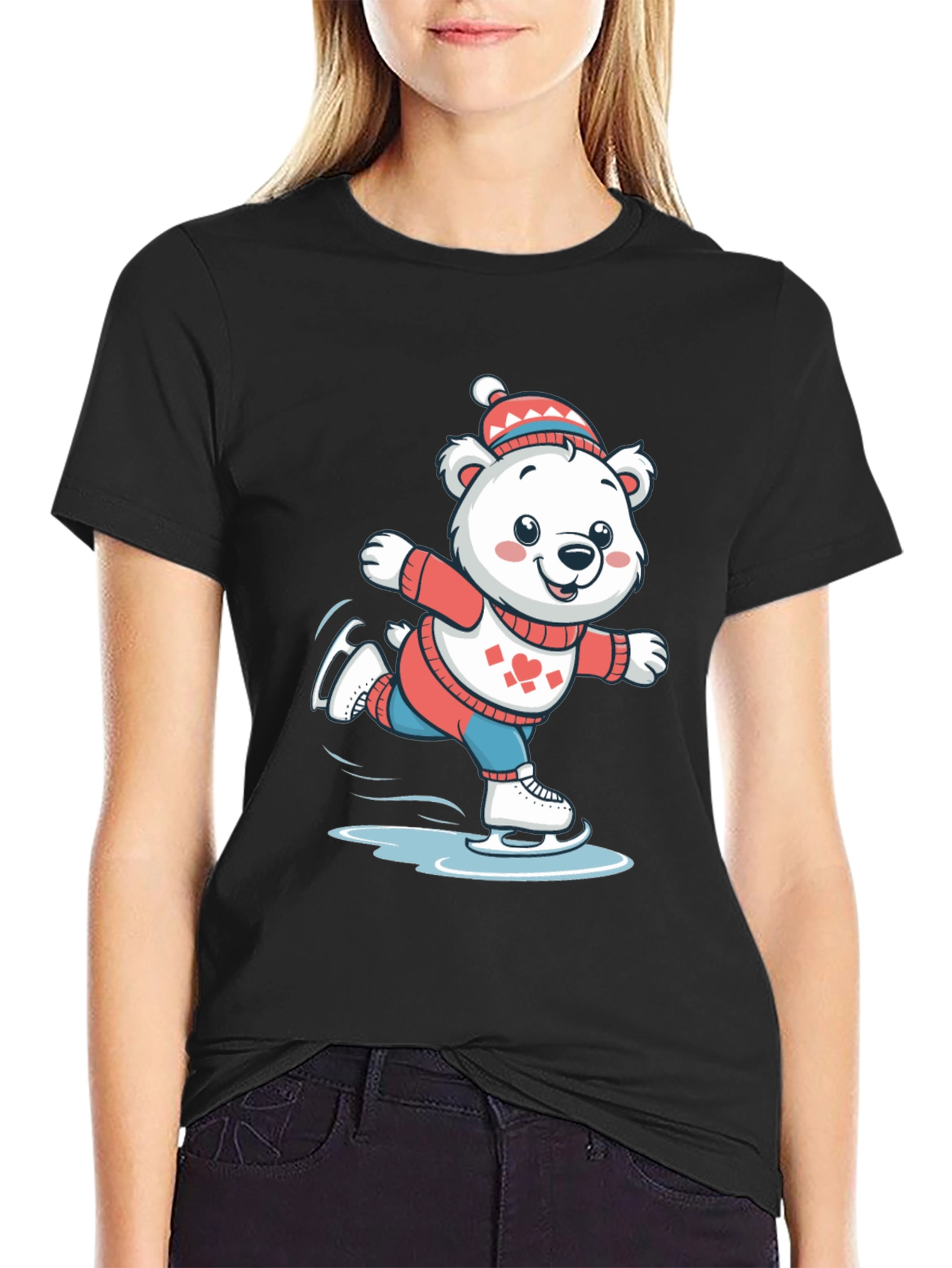 Ice Skating Bear T-Shirt