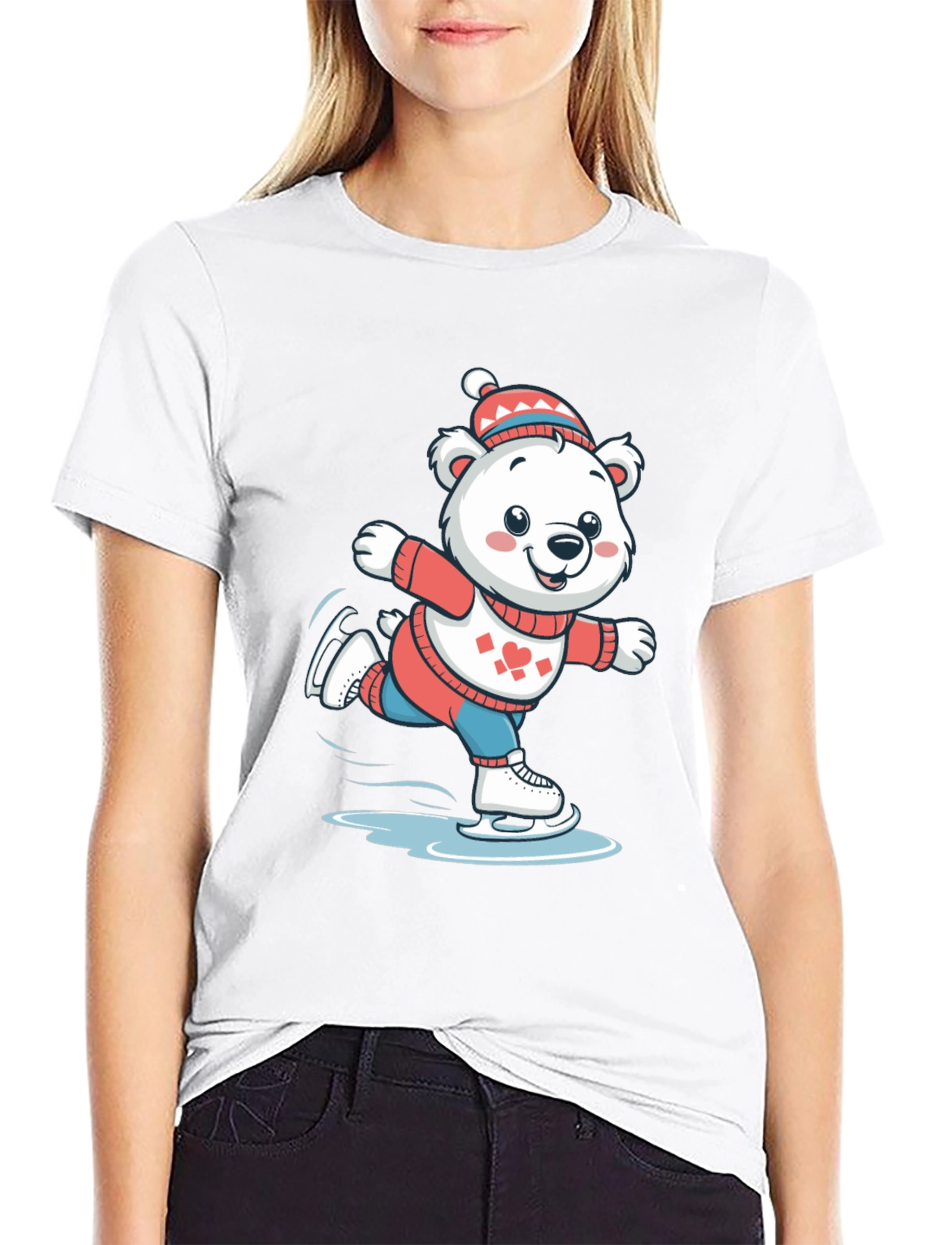 Ice Skating Bear T-Shirt