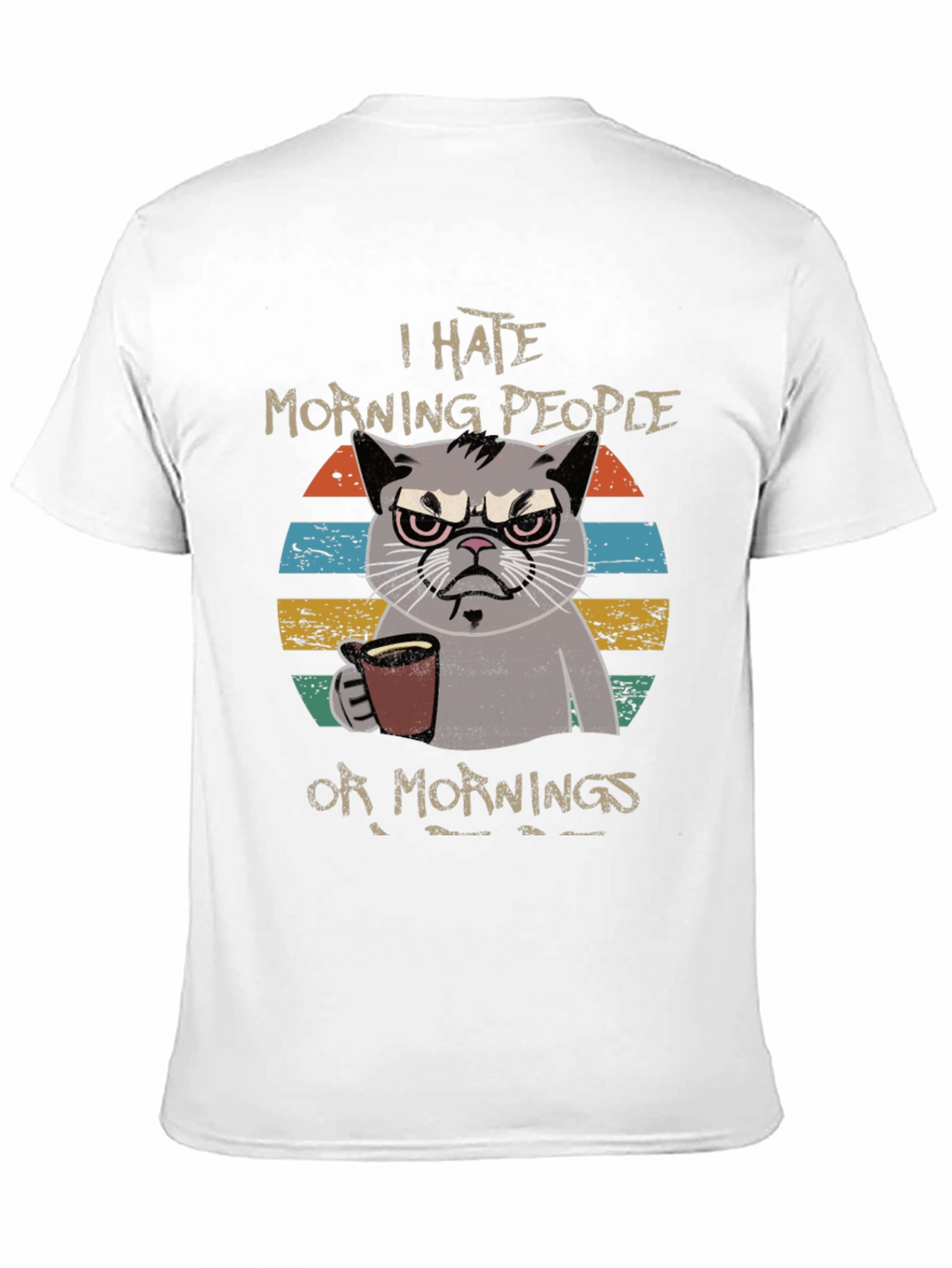 Grumpy Cat I Hate Morning People Graphic T-Shirt