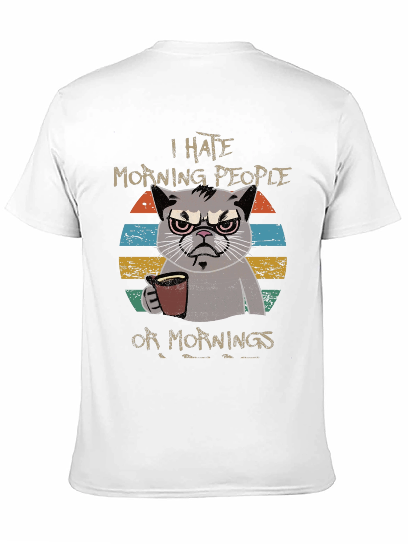 Grumpy Cat I Hate Morning People Graphic T-Shirt