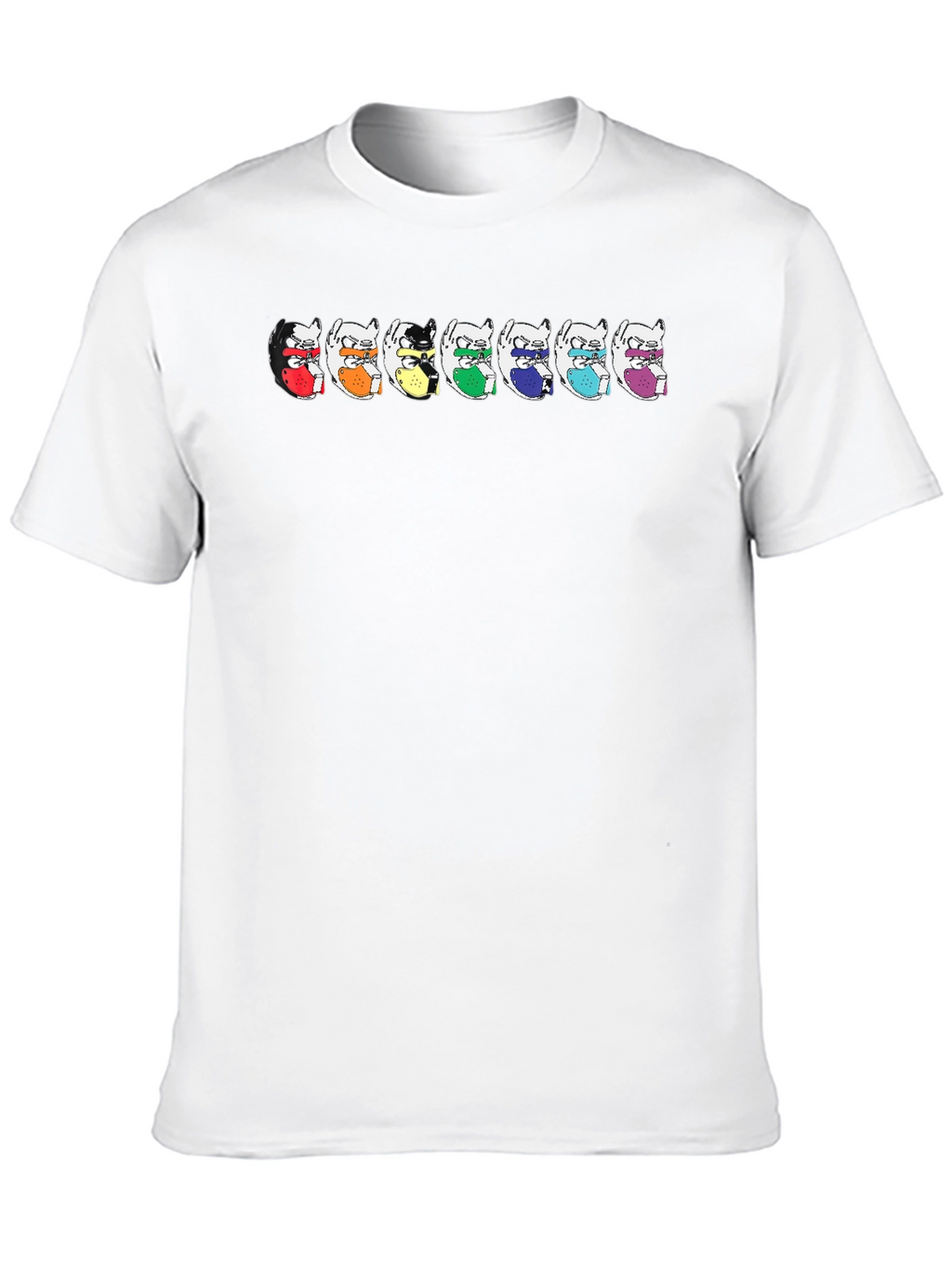 Rainbow Ninja Chinchilla T-Shirt - Black