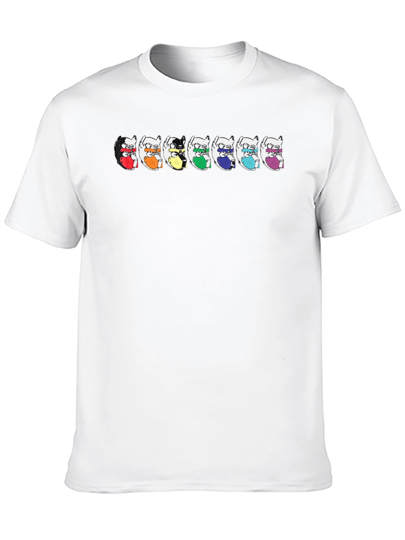 Rainbow Ninja Chinchilla T-Shirt - Black
