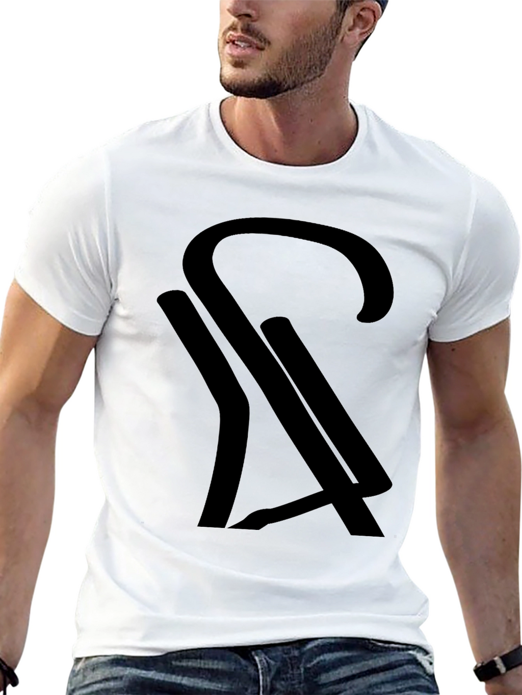 Modern Black Graphic Tee