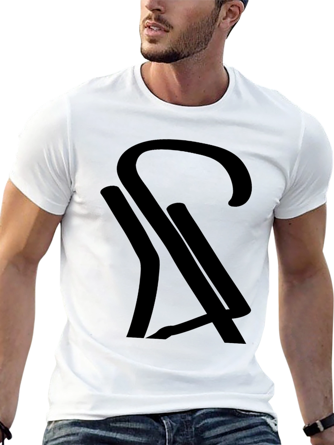 Modern Black Graphic Tee