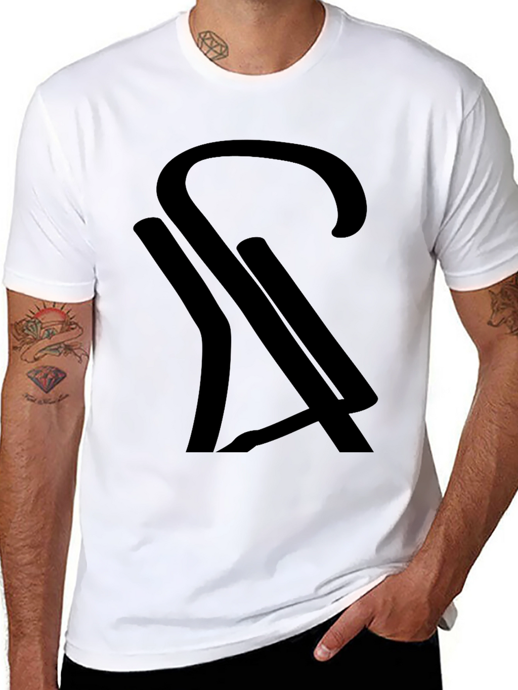 Modern Black Graphic Tee