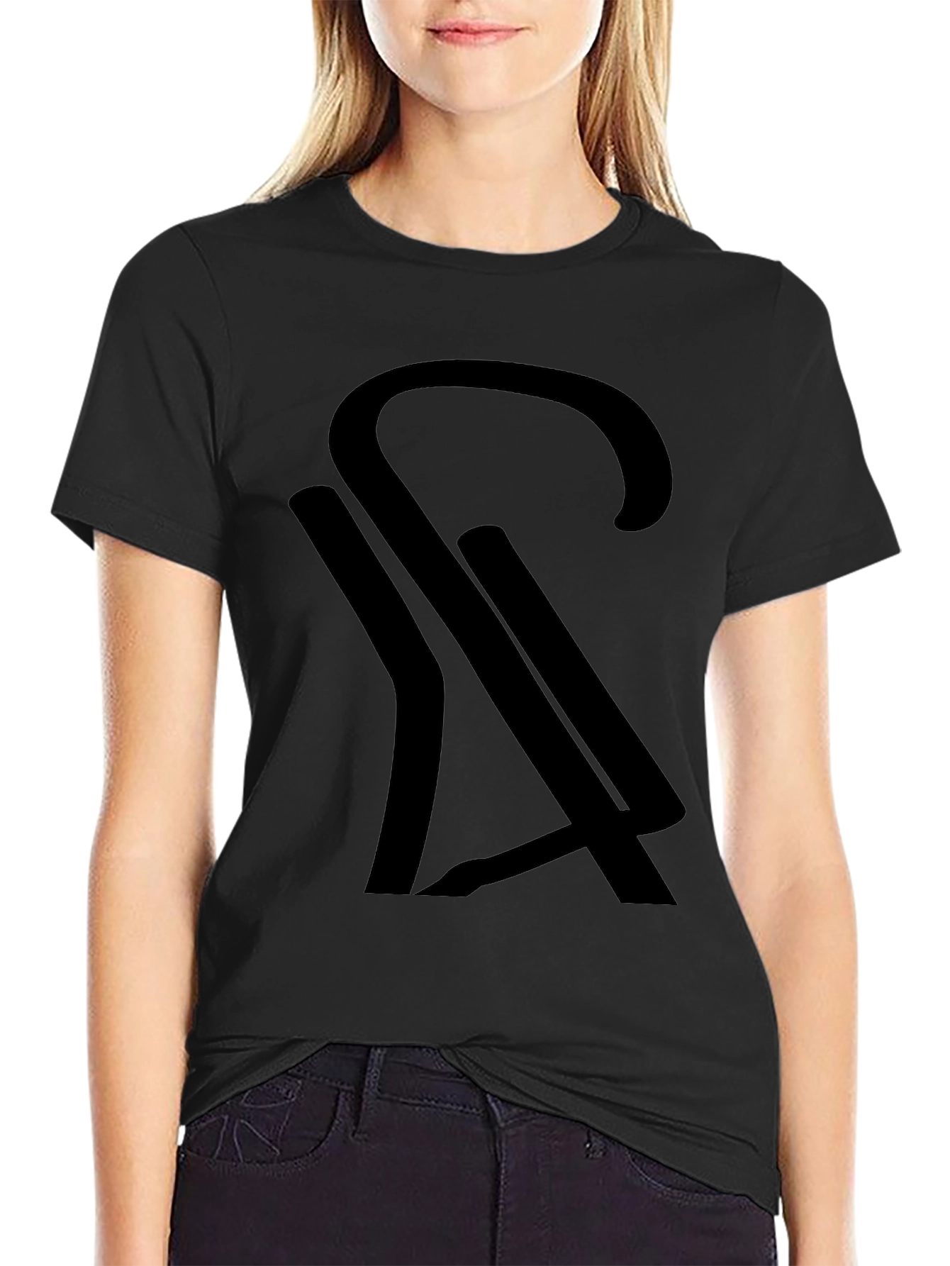 Modern Black Graphic Tee