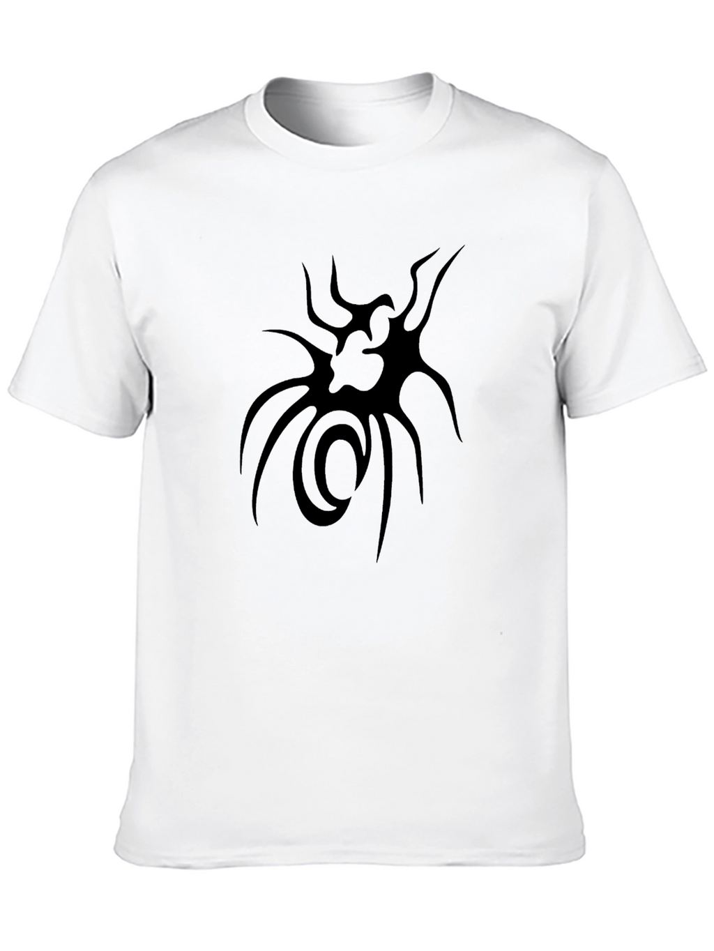 Black Graphic Tee - Abstract Design