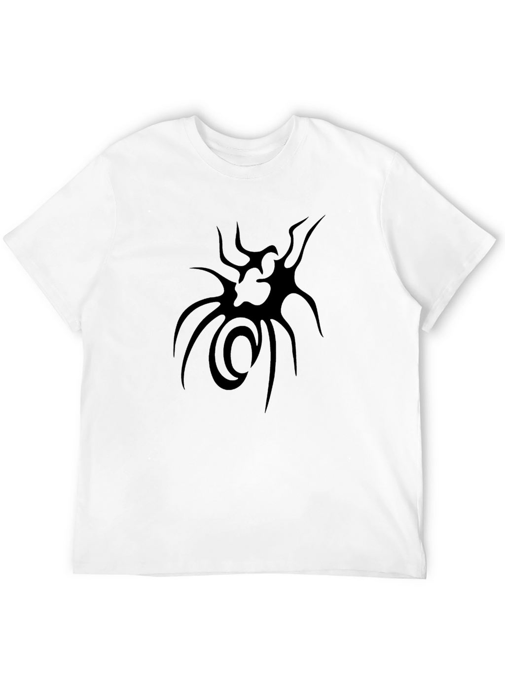 Black Graphic Tee - Abstract Design