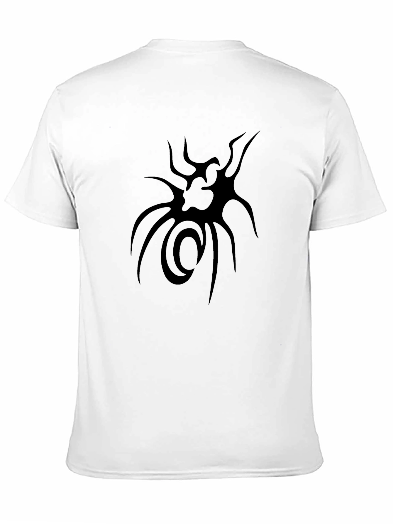 Black Graphic Tee - Abstract Design
