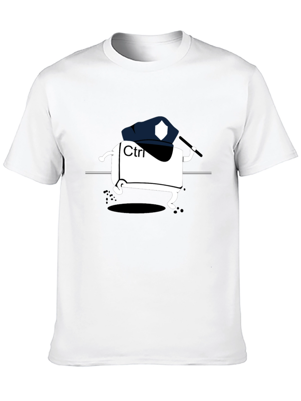 Ctrl Police Black T-Shirt