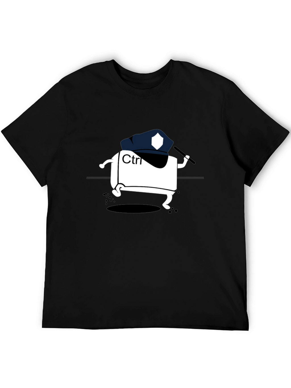 Ctrl Police Black T-Shirt
