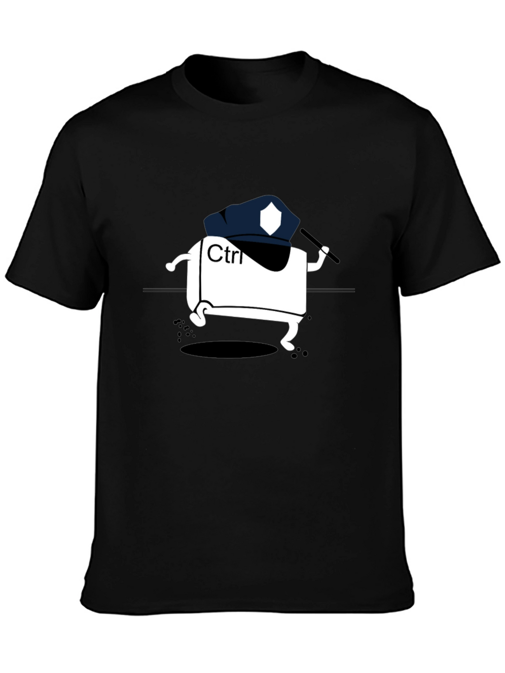 Ctrl Police Black T-Shirt