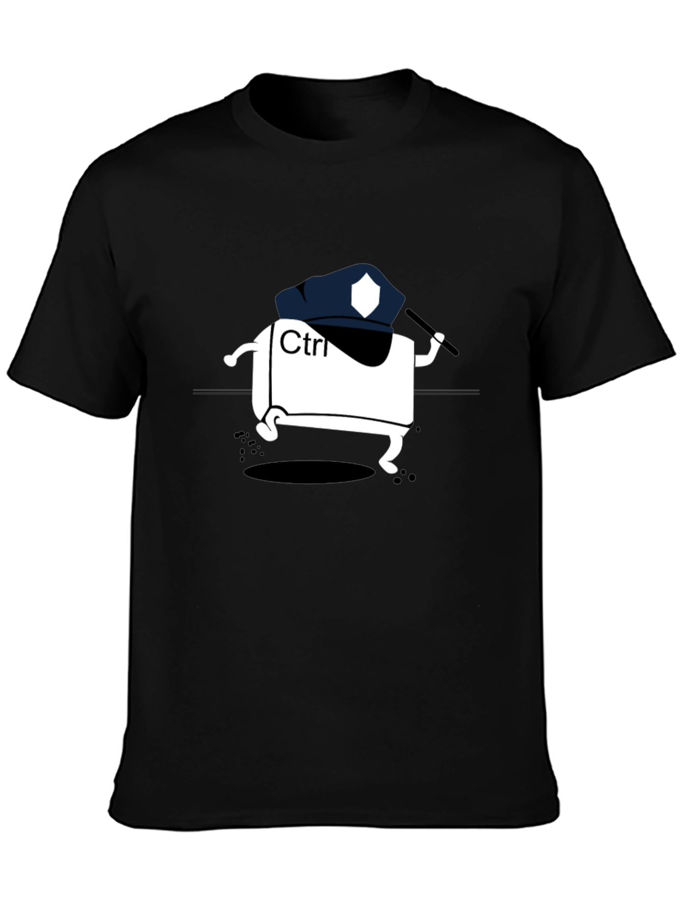 Ctrl Police Black T-Shirt