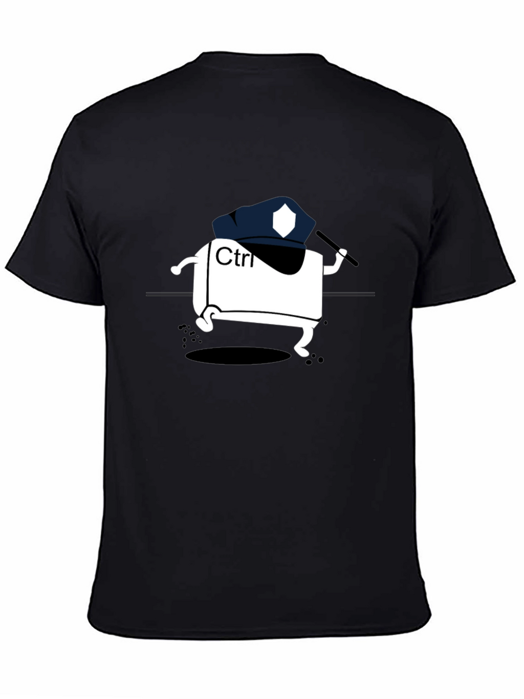 Ctrl Police Black T-Shirt
