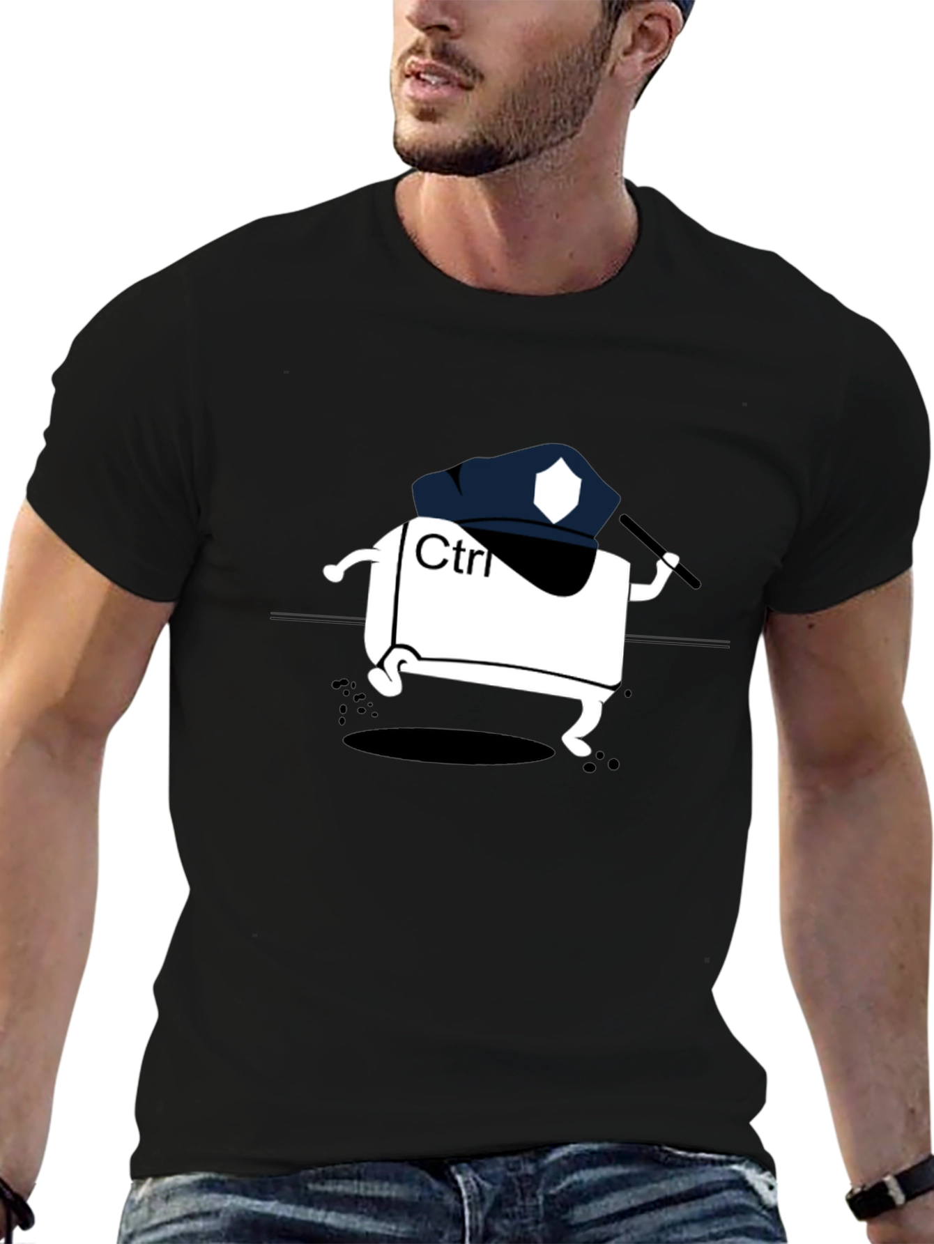 Ctrl Police Black T-Shirt