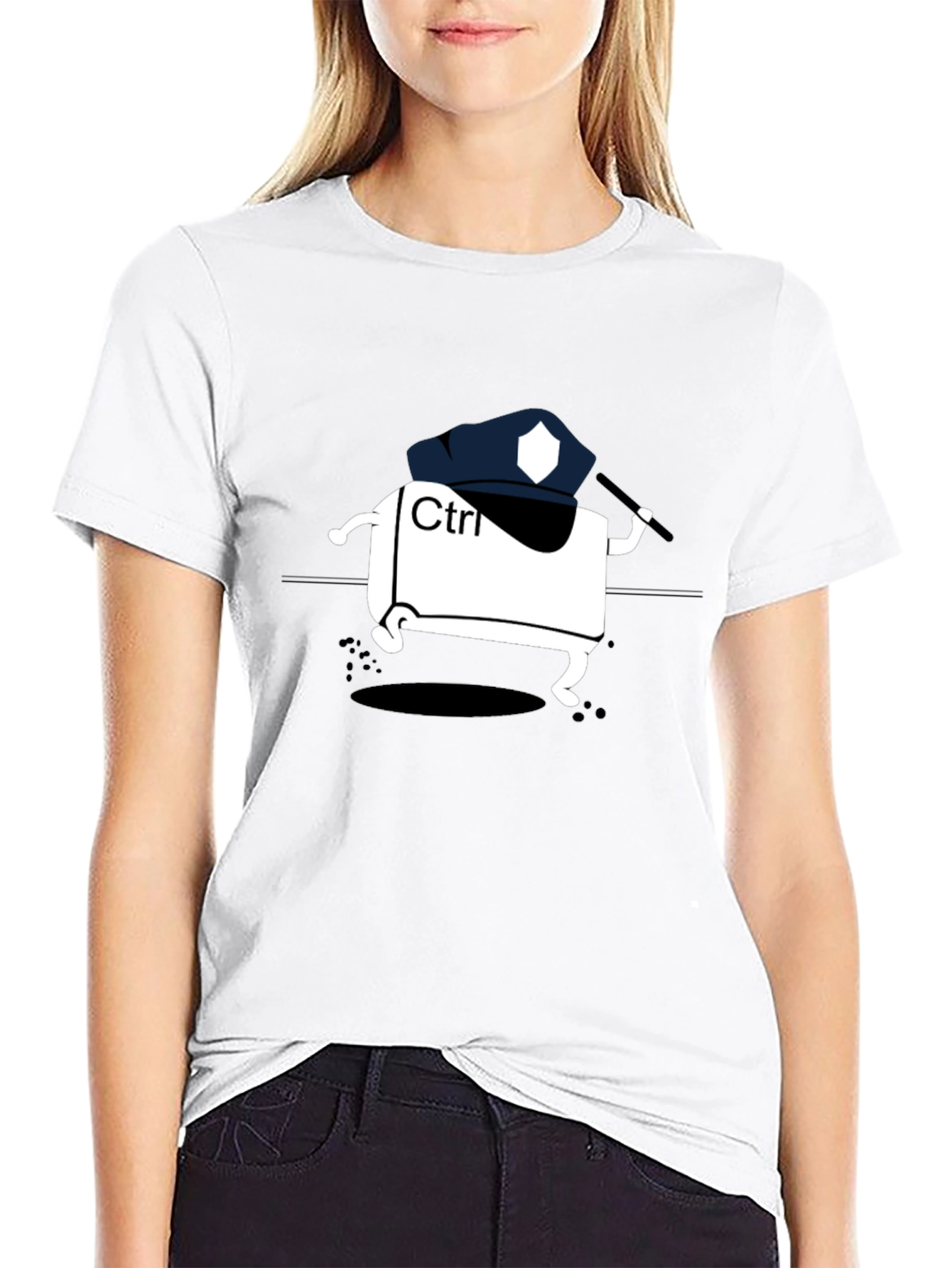Ctrl Police Black T-Shirt