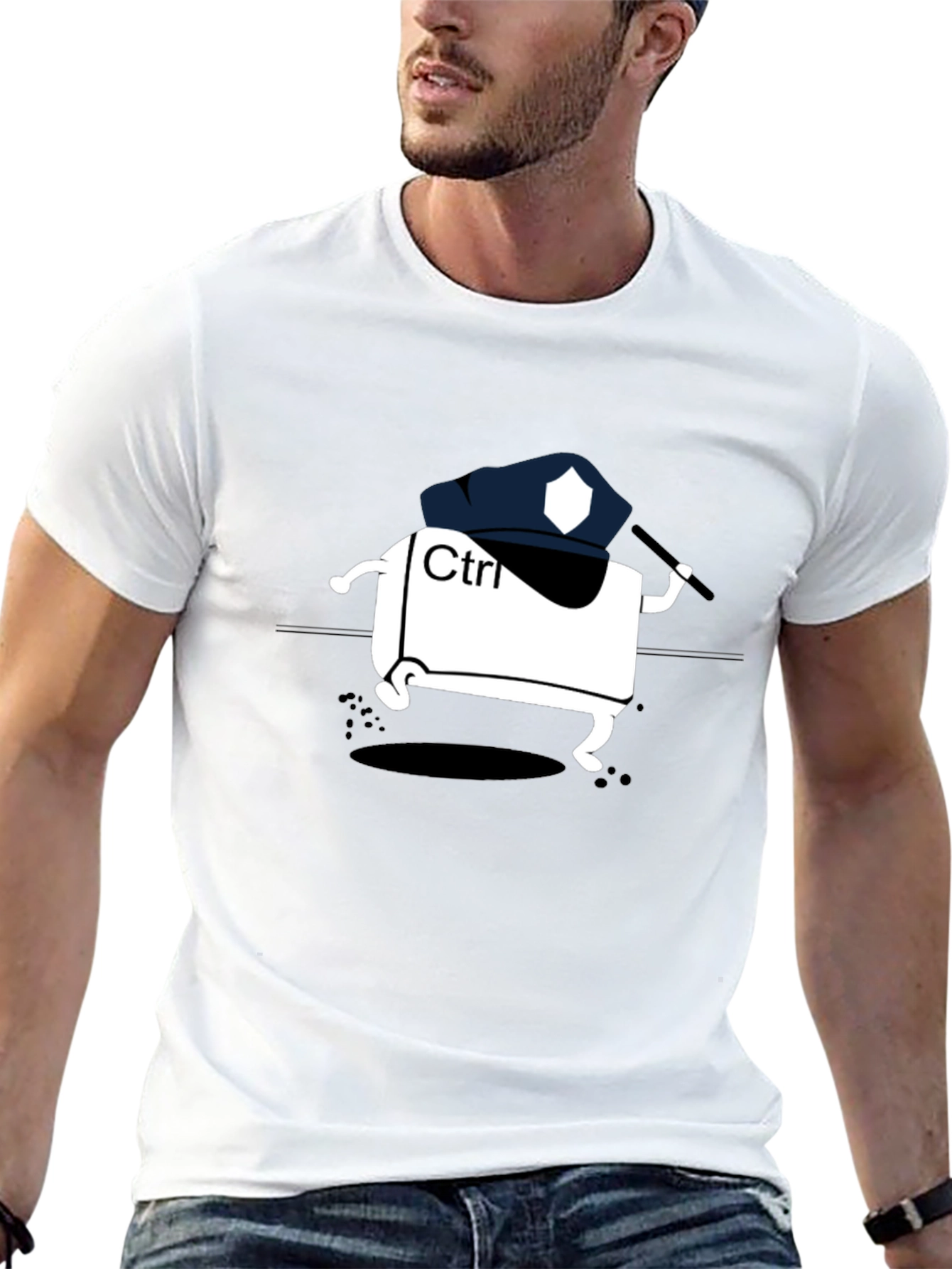 Ctrl Police Black T-Shirt