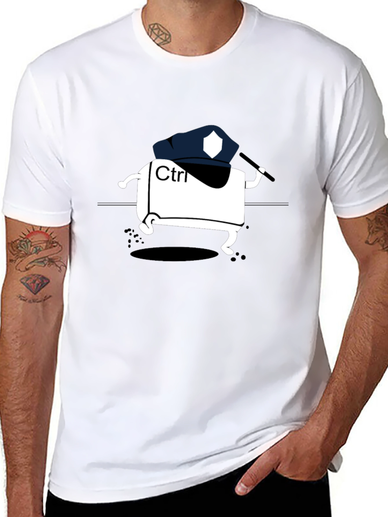 Ctrl Police Black T-Shirt